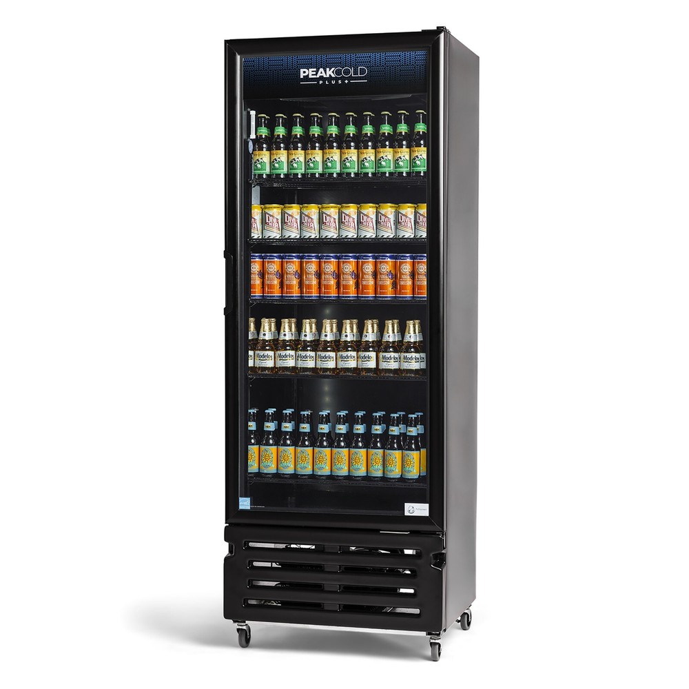 19 Cubic Ft PEAKCOLD PLUS Upright Display Cooler-Black