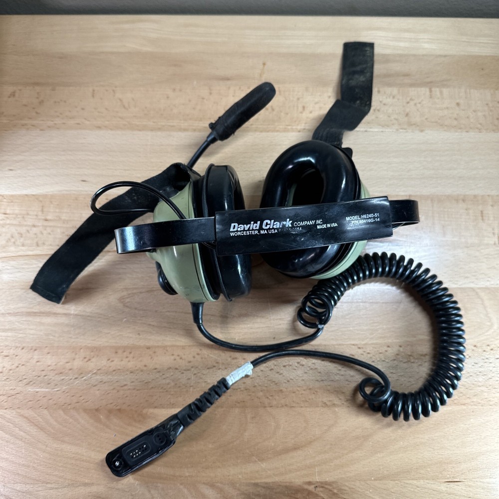 David Clark Aviation Headset Model H6240-51 Untested