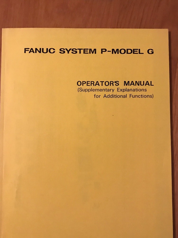 Fanuc System P-Model G Operator's Manual Supplementary