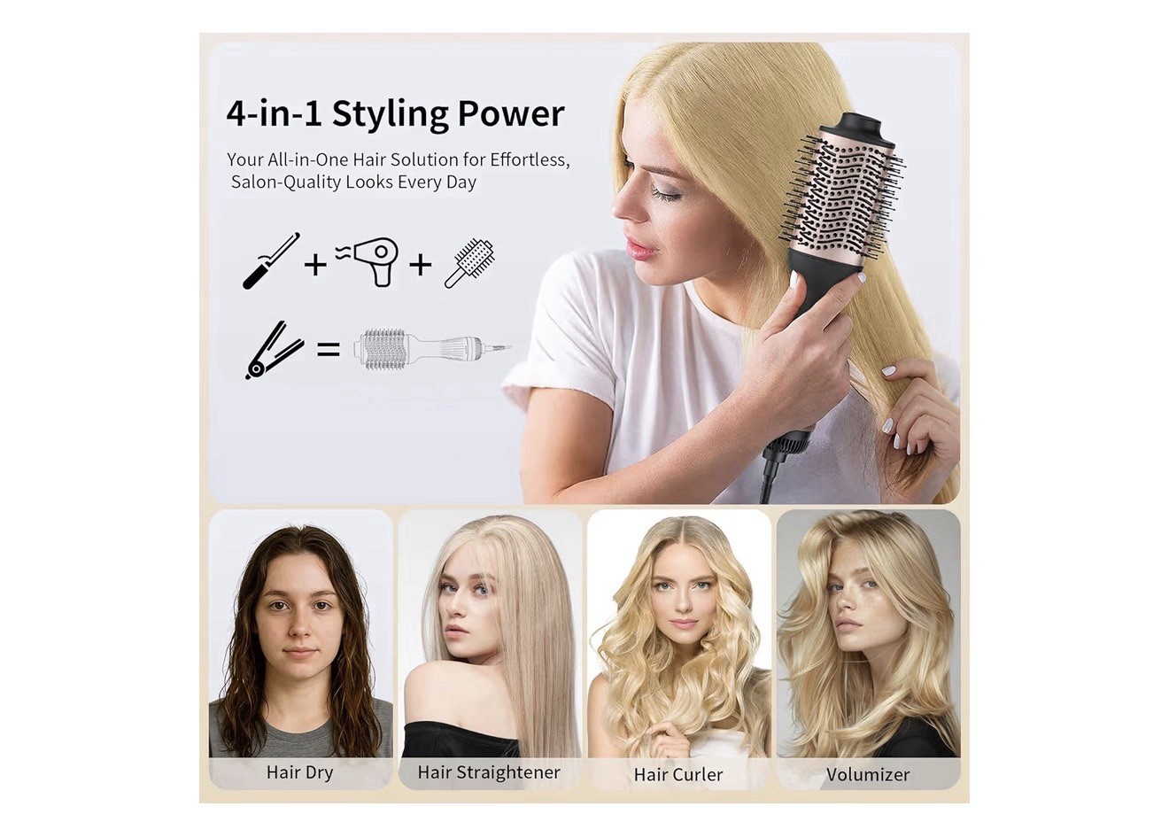 Hair Dryer Brush Blow Dryer Brush in One,4-in-1 Ionic Hair Dryer Brush & Styler