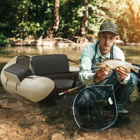 Inflatable Fishing Float with Adjustable Straps & Storage Pockets-Camouflage