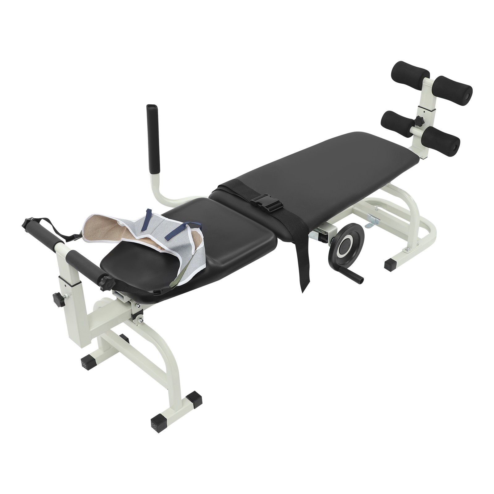 Professional Neck Back Traction Device 330LBS, Handwheel Control for Home Clinic