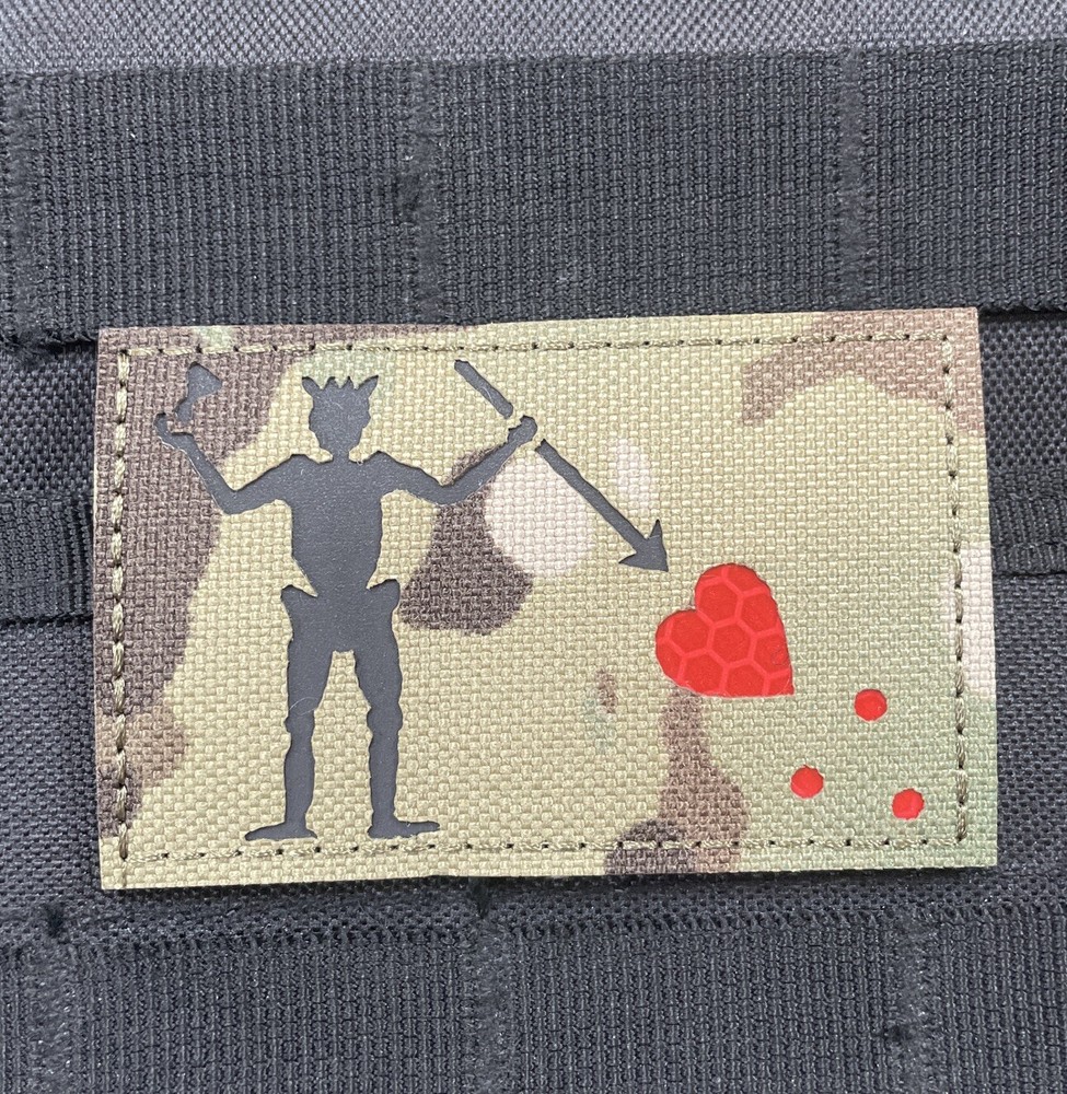 Blackbeard Pirate navy Seal DEVGRU Tactical morale IR Patch Hook Loop 3.2” MC