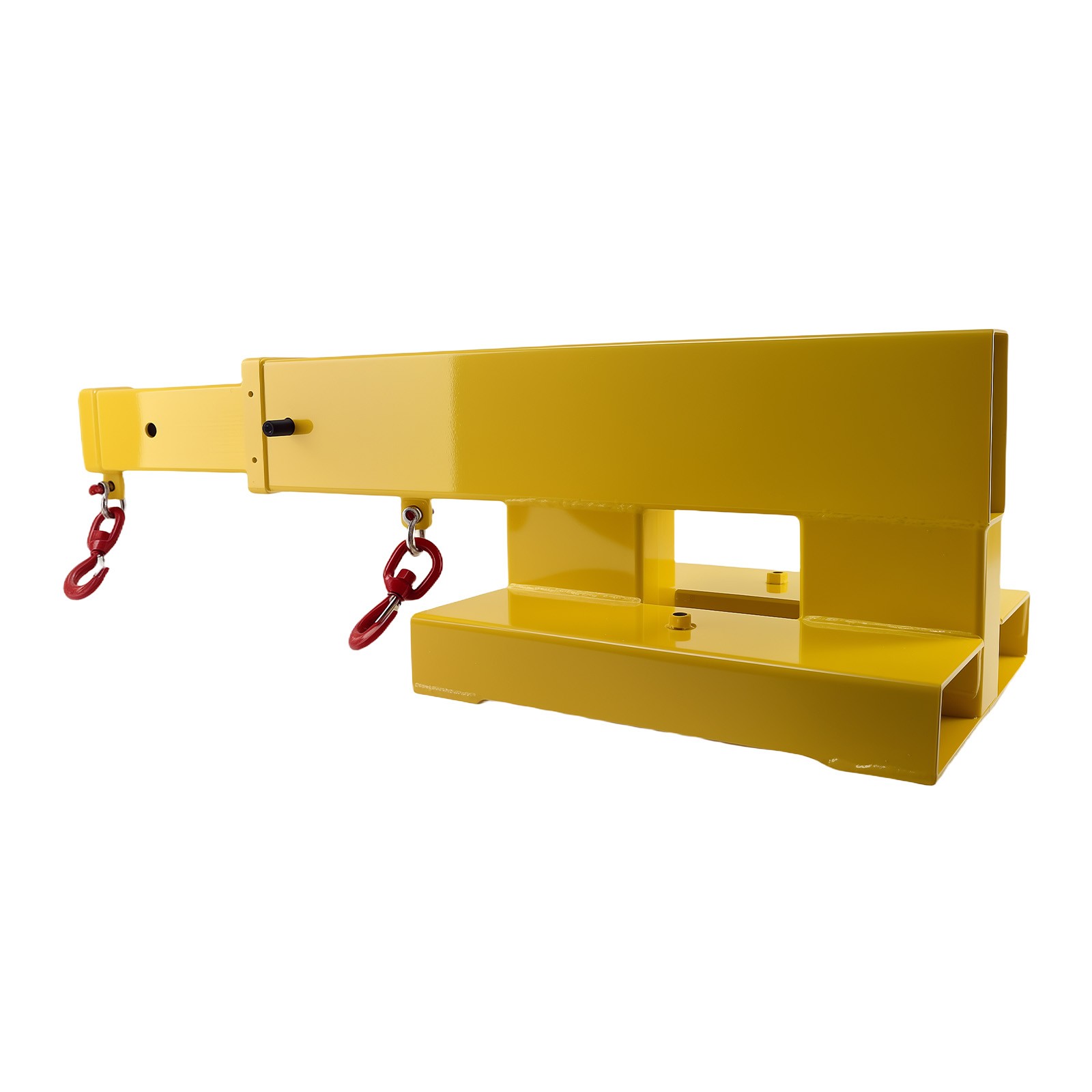 Heavy-Duty Steel Forklift Jib Boom - 47.25"-77" Adjustable Hooks Tool NEW