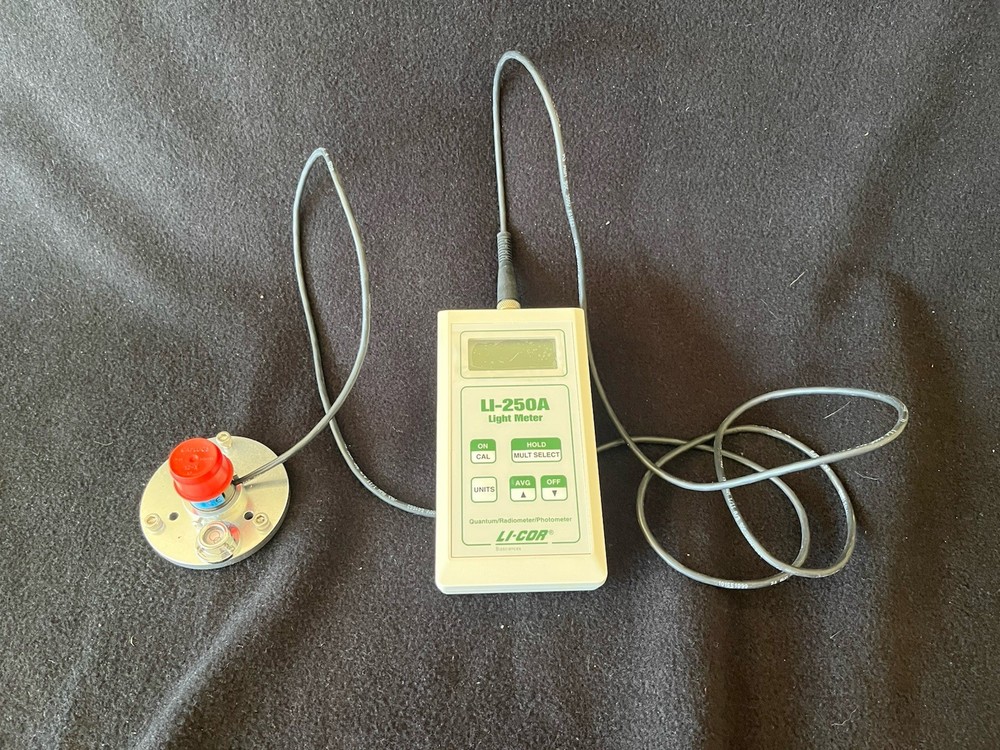 Li-Cor LI-250A Light Meter and LI-190SA Quantum Sensor