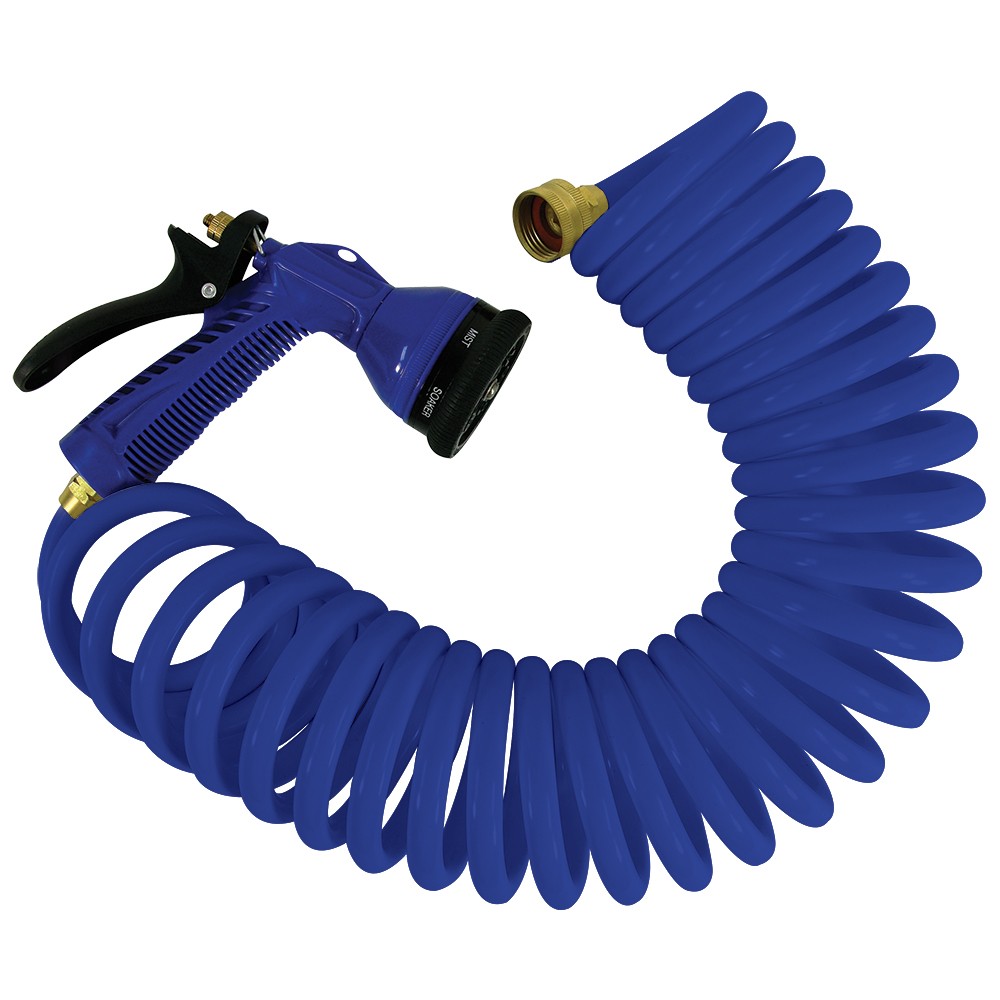 Whitecap P0440B Coiled Hose with Nozzle