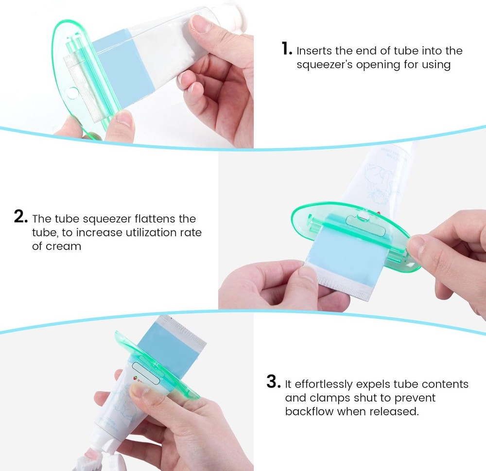 LOVEINUSA Toothpaste Tube Squeezer Dispenser, 10PCS Multicolor-6