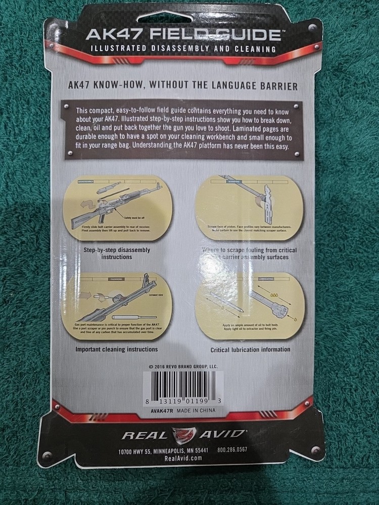 Real Avid Quick Gun Reference Field Guide for Russian Platform, Gun Cleaning...