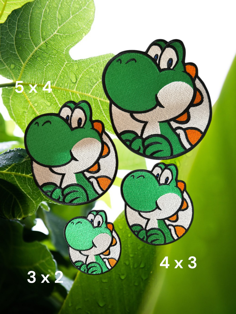 Yoshi Embroidery Patch multi sizes 3" - 6"