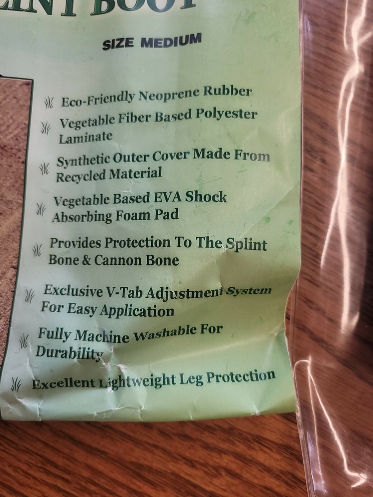Pro Orthopedic BLACK Horse Splint Boots Size Medium