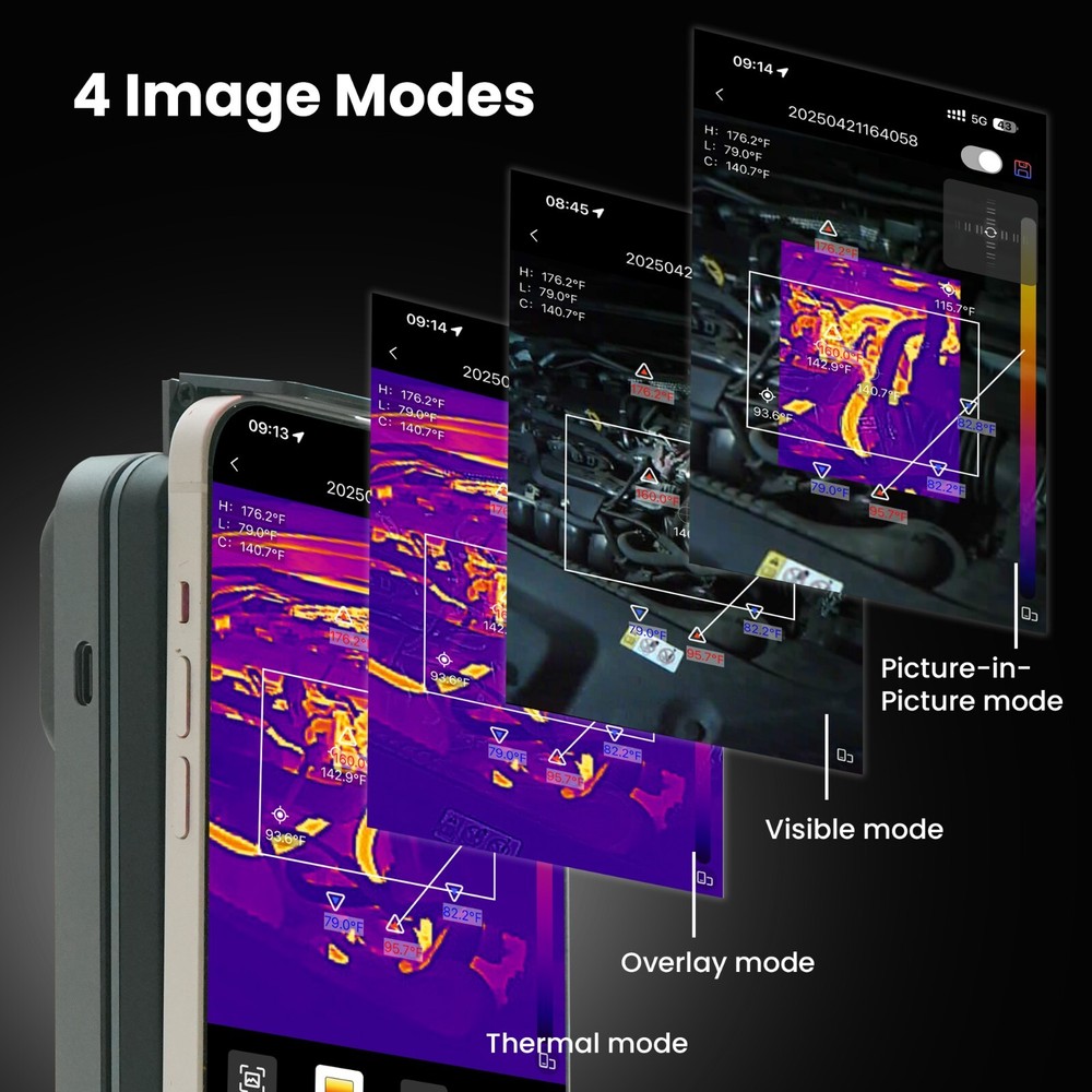 256x192 IR Resolution Wireless Thermal Camera for Android & iOS WiFi Handheld