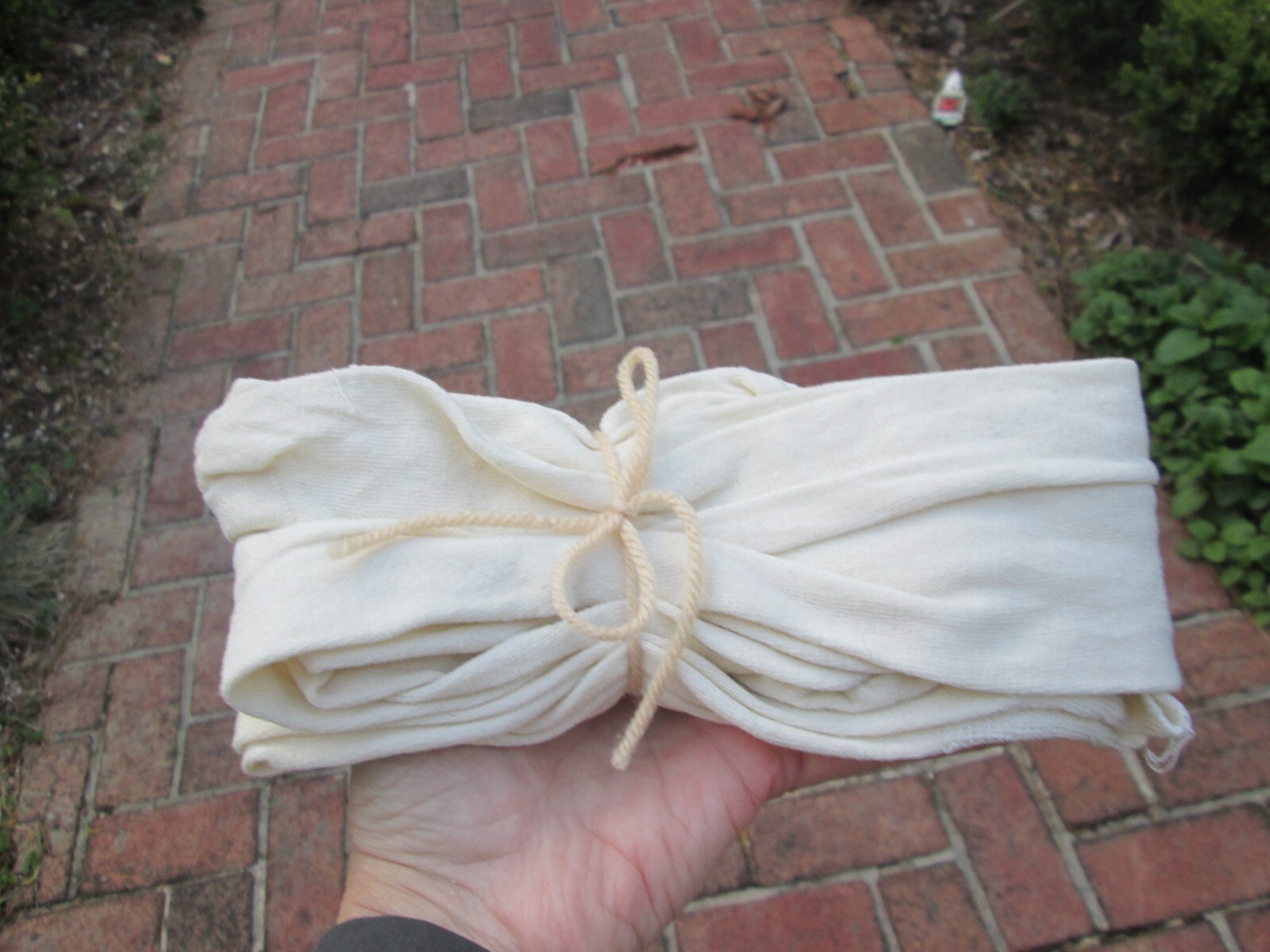 REENACTOR COLONIAL REV WAR 18-19TH C SILK STOCKING SOLID  NATURAL IVORY LADIES