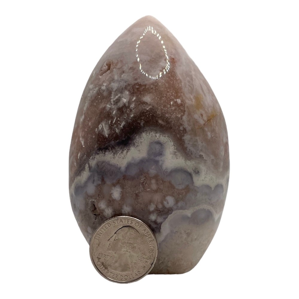 Pink Amethyst Free Form Flame Teardrop #2