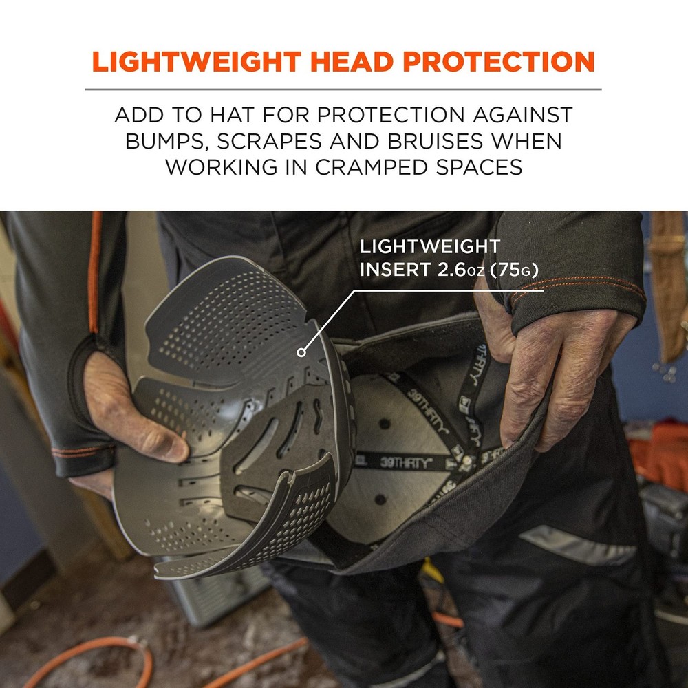 Next Generation Charcoal Bump Cap Insert Enhanced Breathability Impact Protect