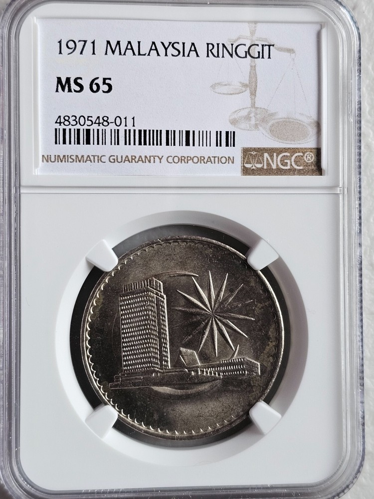 Malaysia 1 Ringgit 1971 NGC MS 65