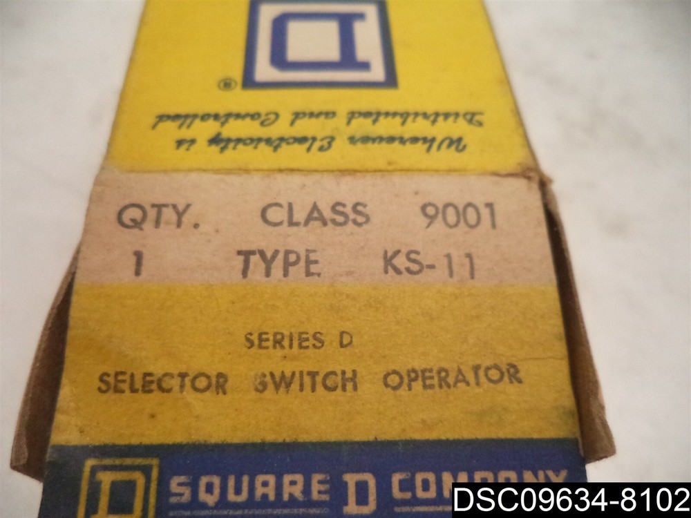 Square D Selector Switch Operator KS-11 9001 D-Series