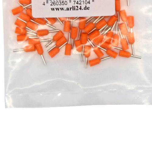 Ferrules 4.0mm² insulated orange 50pcs