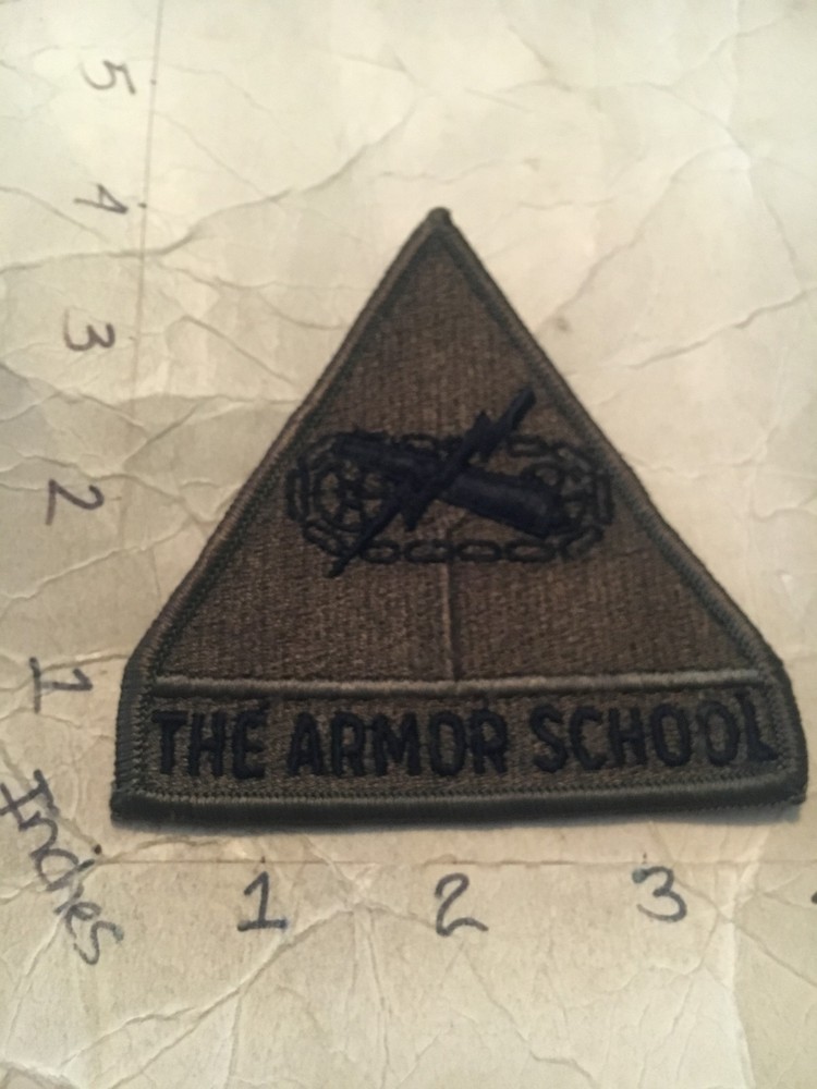US Army The Armor School m/e subdued patch 10/9/25