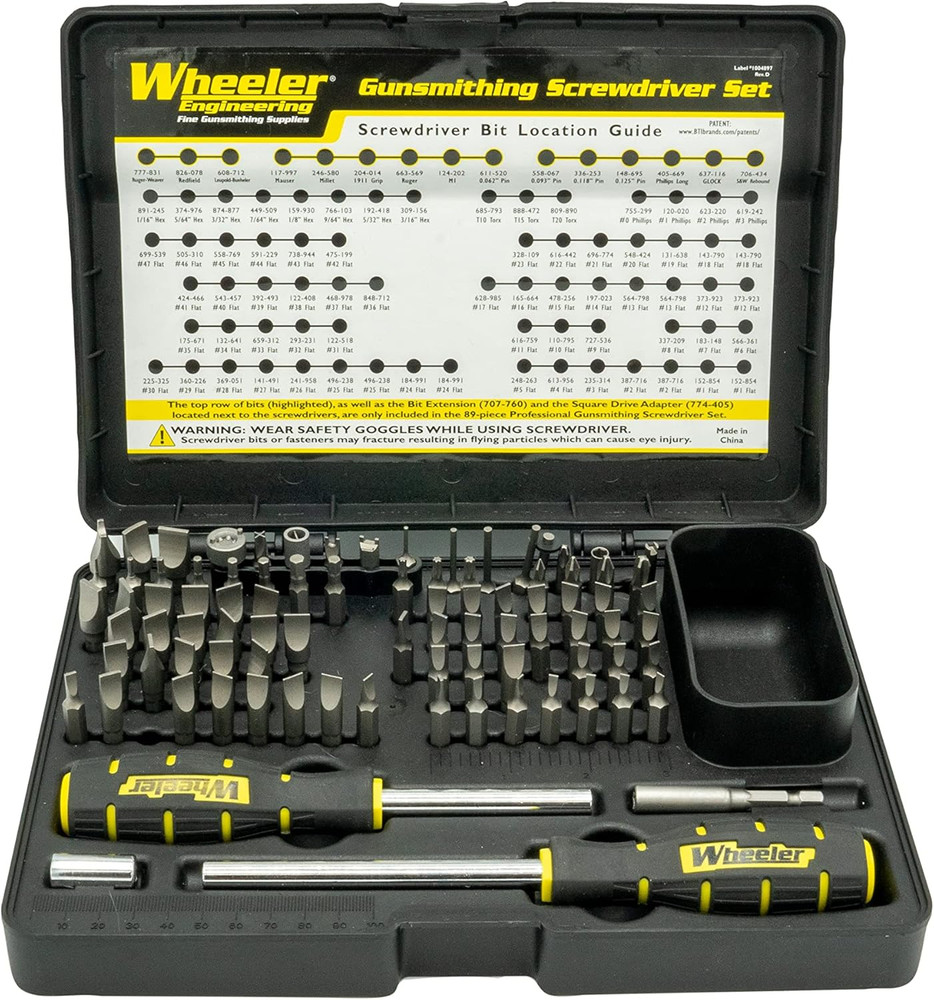 89 Piece Gunsmithing Screwdriver Set with Durable Construction and Storage Case