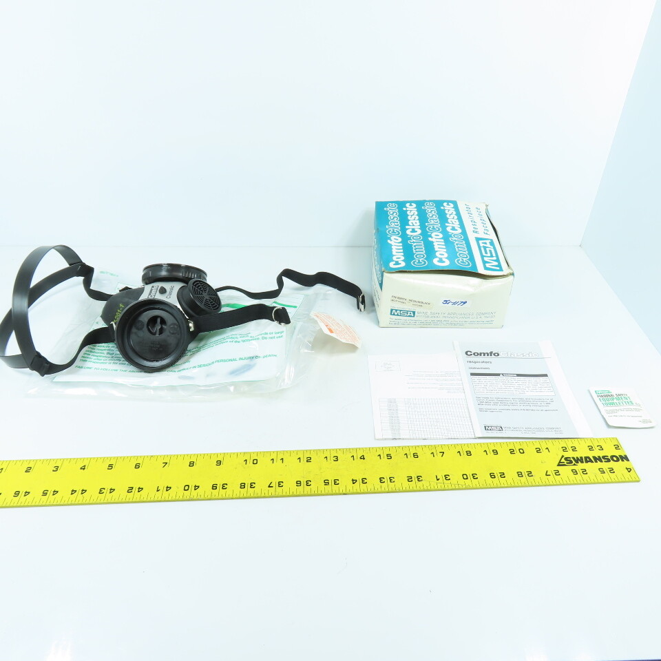 MSA 808074 Comfo Classic Respirator Facepiece Medium Black Softfeel