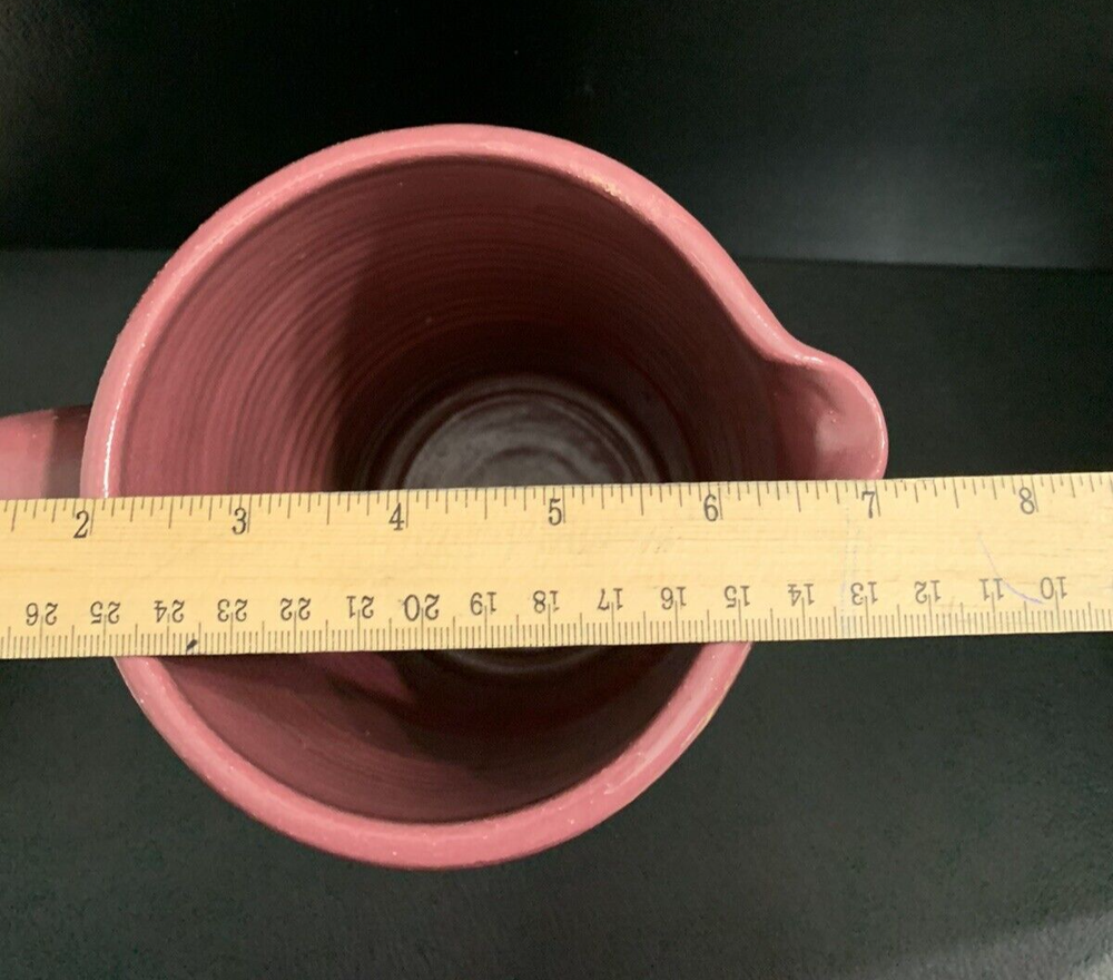 Stoneware Pottery Mauve Large Pitcher 2 qt