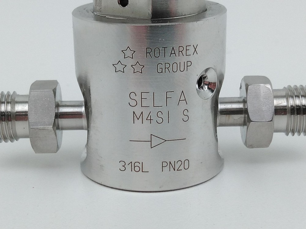 Rotarex Group SELFA M4SI S Inline Diaphragm Valve, 1/4" Compression