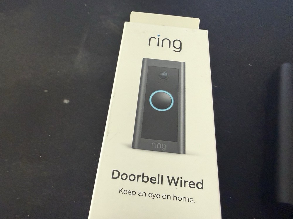 Ring HD Video Doorbell Wired Black w/Angle Bracket