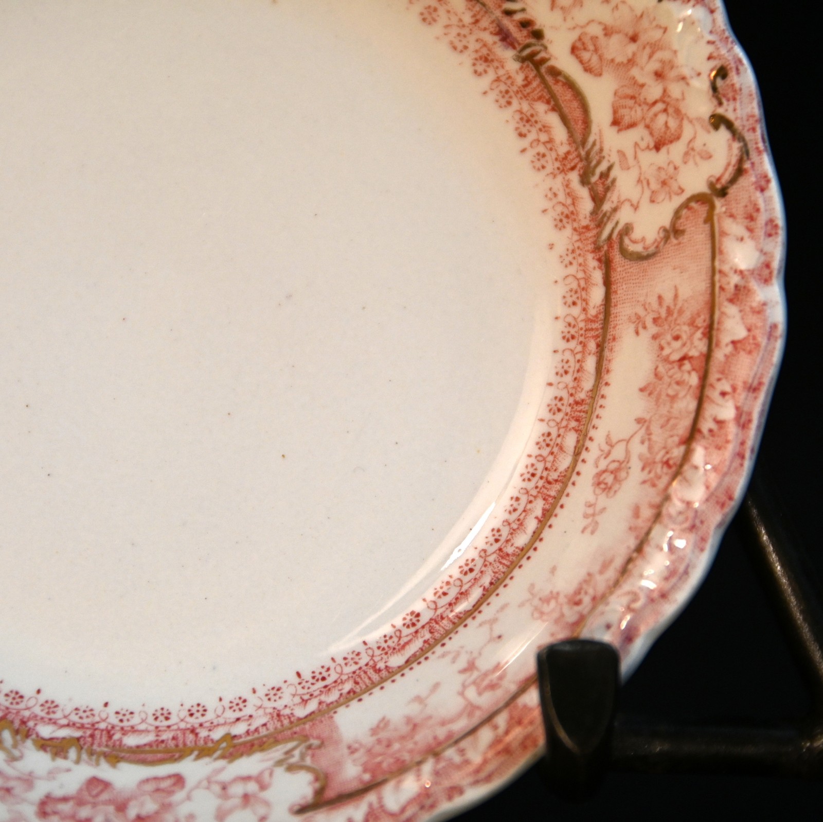 Wedgwood 6 Fruit Dessert Bowls Coupe Phoebe Pink wGold Accents England 1900-1906