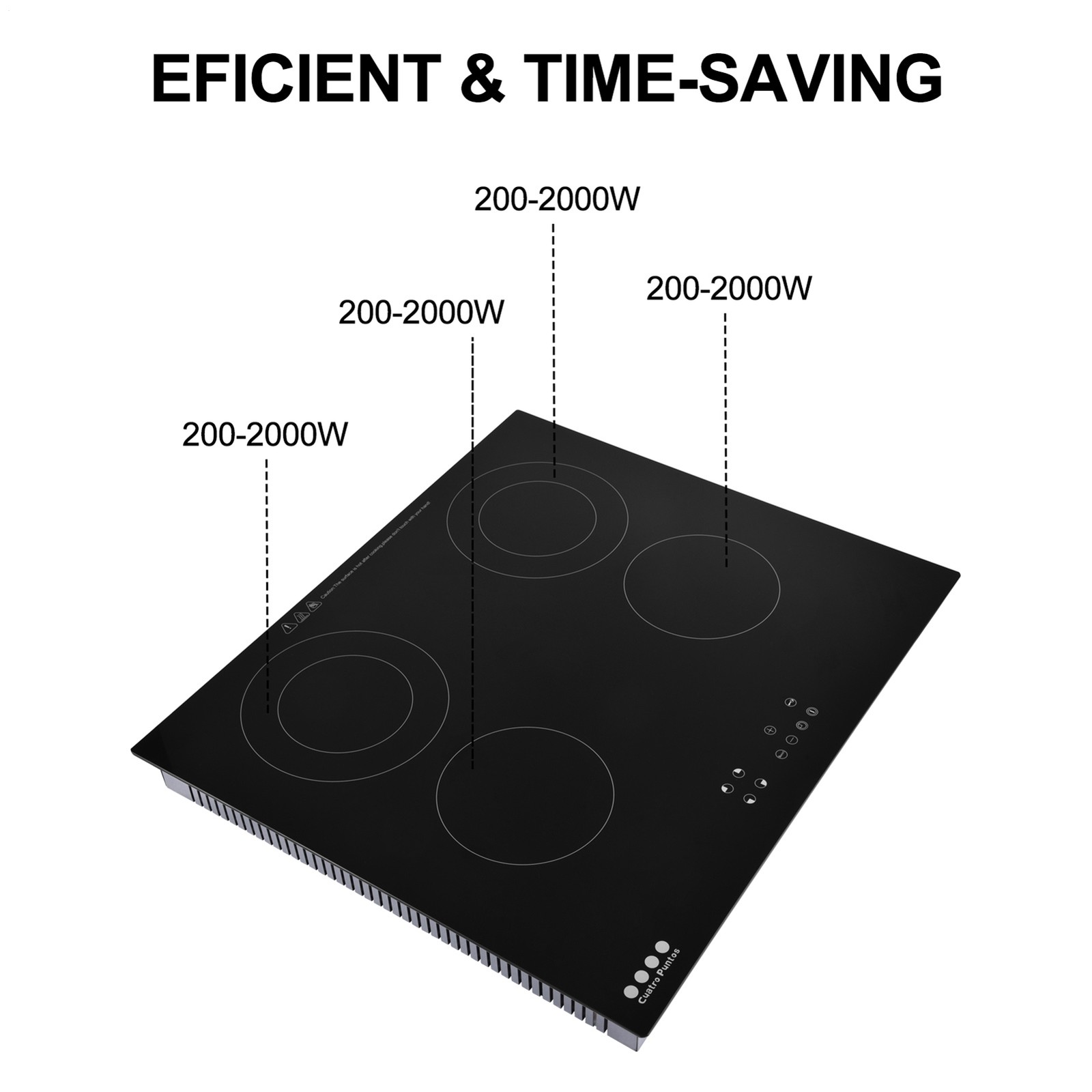 8000W Commercial Induction Cooker 4 Burner Cooktop Touch Control Brand New