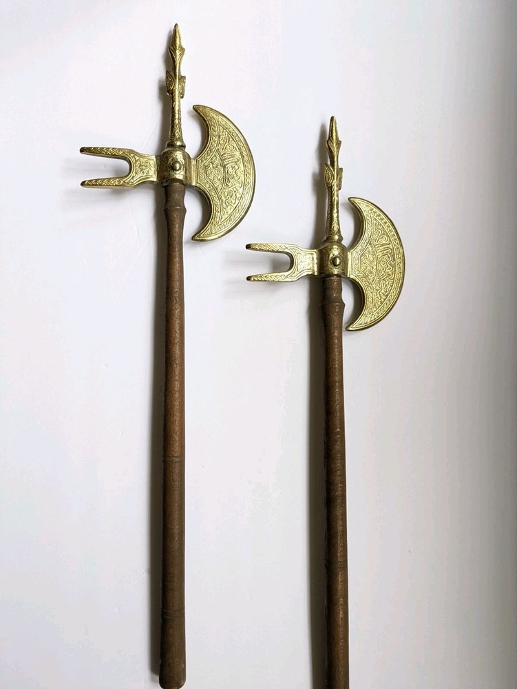 Vintage Brass Axe / Tabar 23' Ottoman Empire Middle Eastern Axes