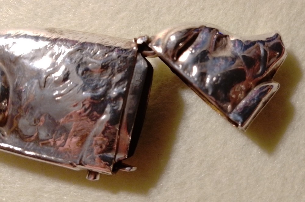 Victorian 1800's Solid Silver Boar Vesta Case