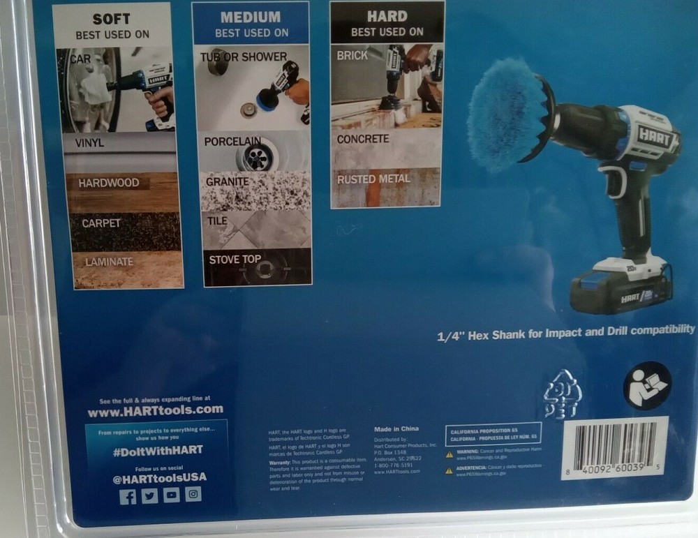 HART 3 PIECE MULTI-PURPOSE CLEANING SET