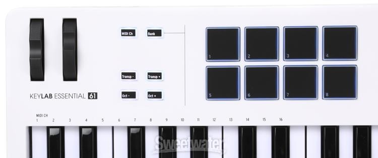 Arturia KeyLab Essential mk3 61-key Keyboard Controller - White