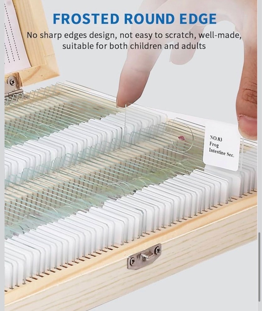 140 Pcs Microscope Slides with Specimens,Plant, Animal, Algae,etc,Educational Mi