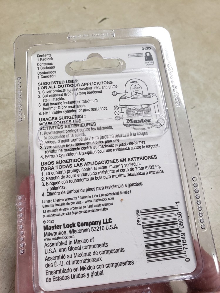 MasterLock 312D Weather Resistant Lock (ECP018250)