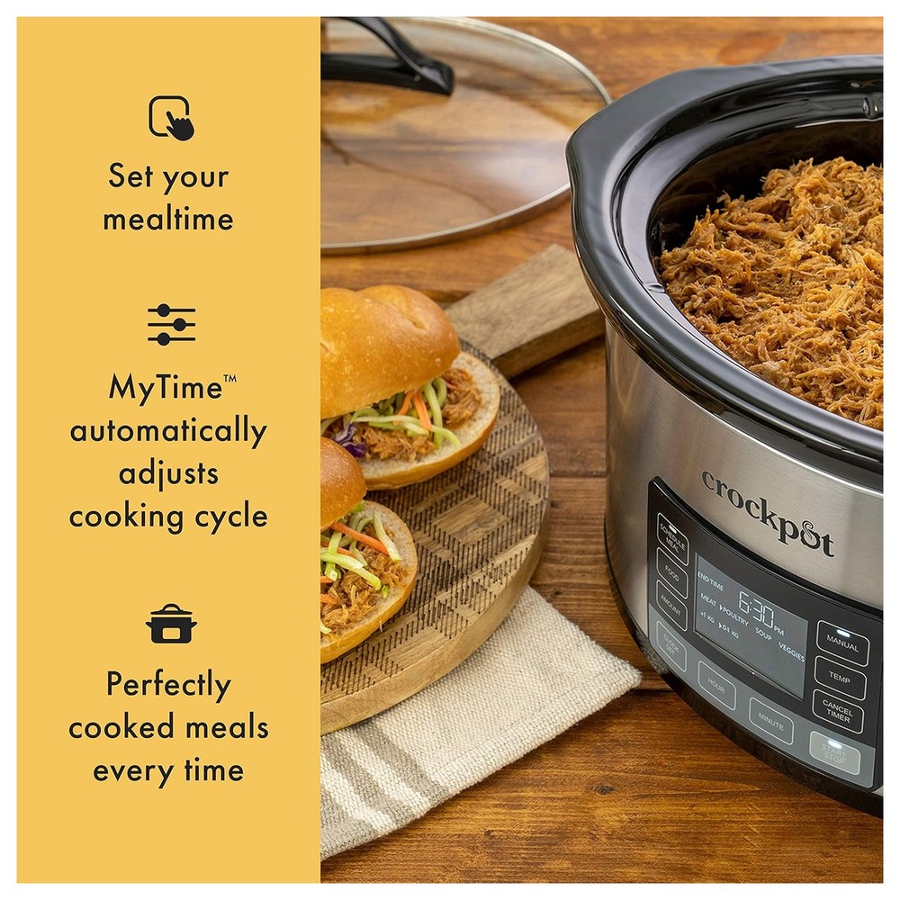 Crock-Pot 6-Quart Programmable Slow Cooker, Digital Timer and MyTime Technology