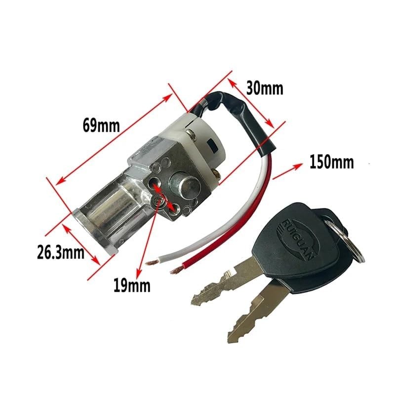 Ignition Switch Lock with Keys for Motorcycle