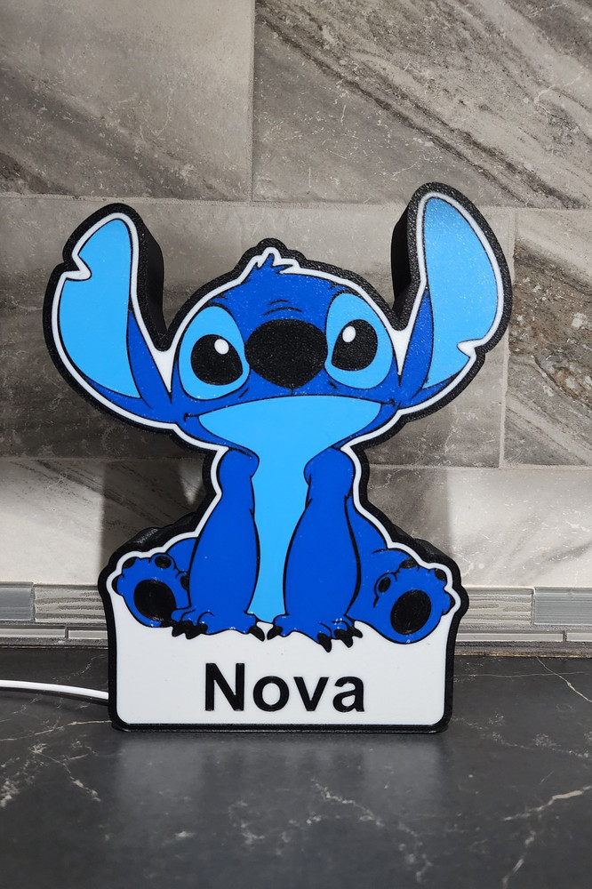 Glow with Stitch: Customizable 3D-Printed LED Light Box