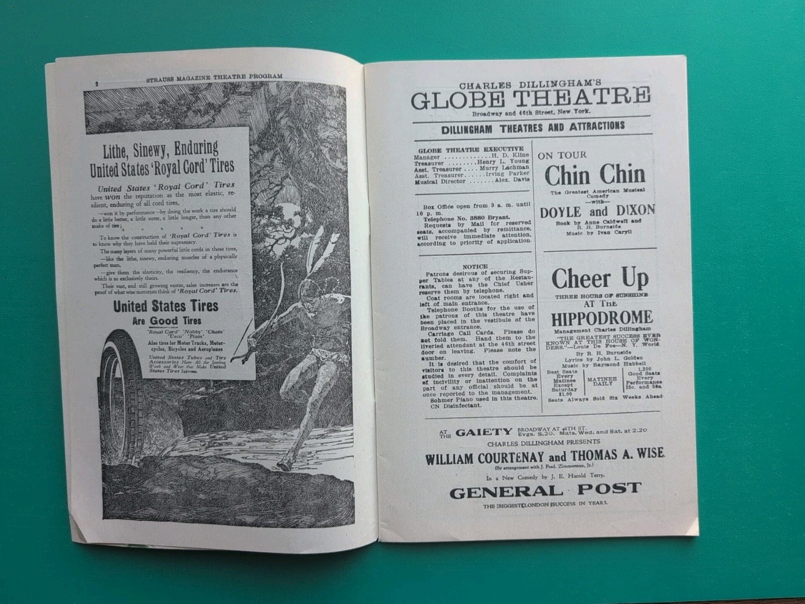 1918 Jack O'Lantern Playbill Program Fred Stone Globe Theatre Broadway New York