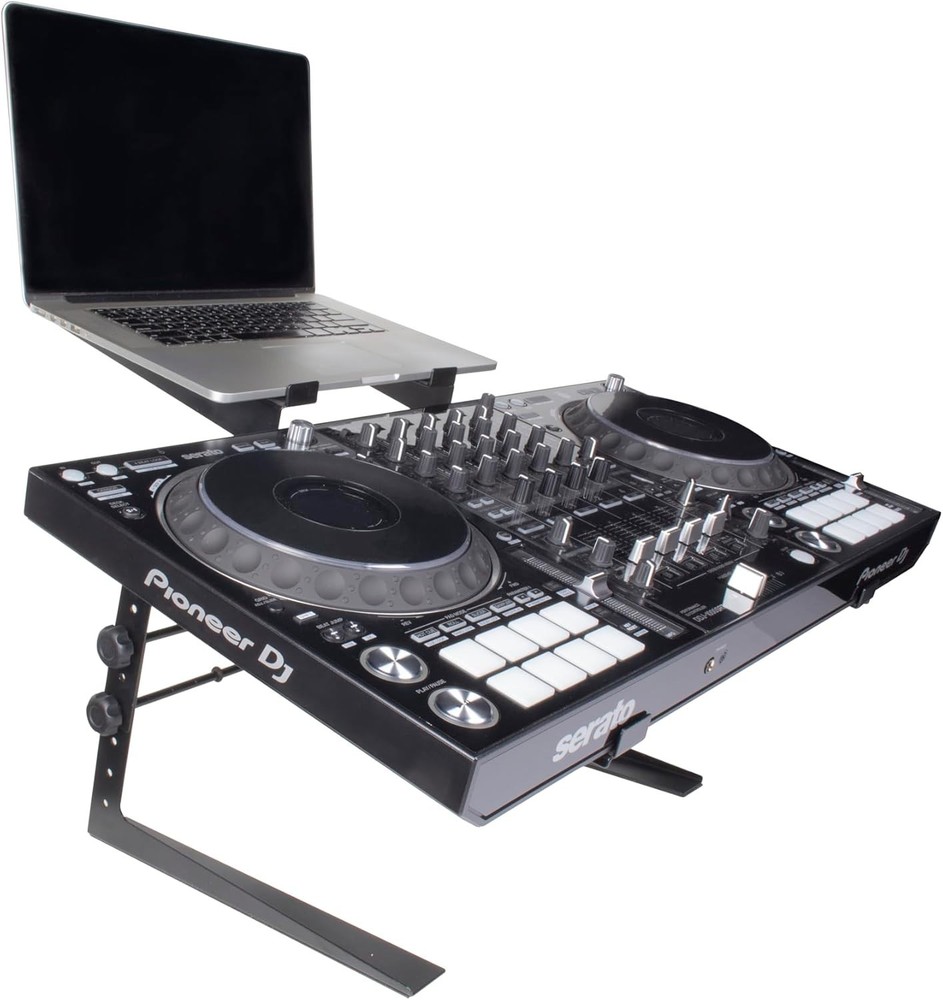 Lightweight DJ Controller Stand With Dual Shelves - Ultimate Stability & Style
