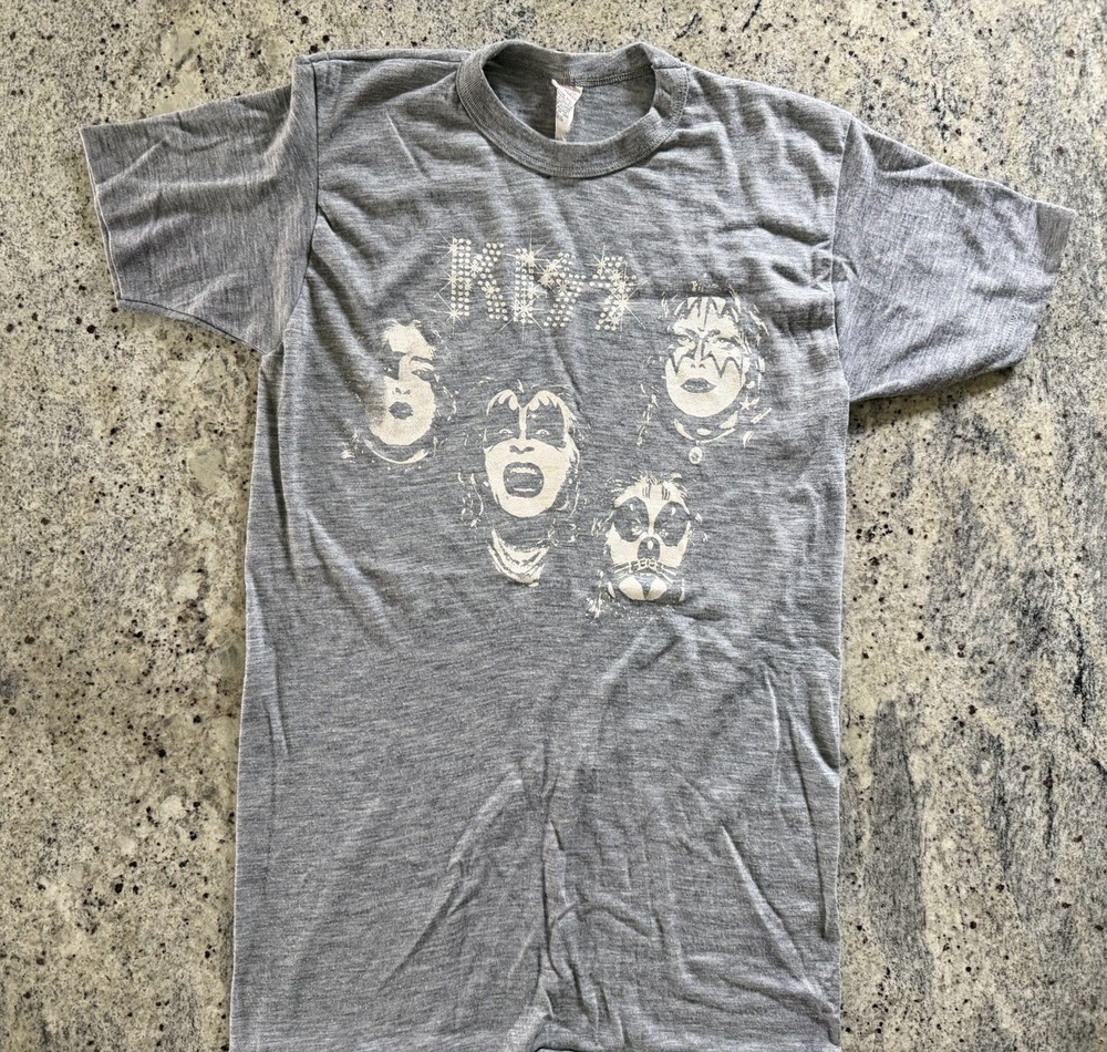 KISS 1974 DEBUT FIRST TOUR CONCERT SHIRT GENE PAUL ACE AUCOIN VINTAGE VERY RARE!