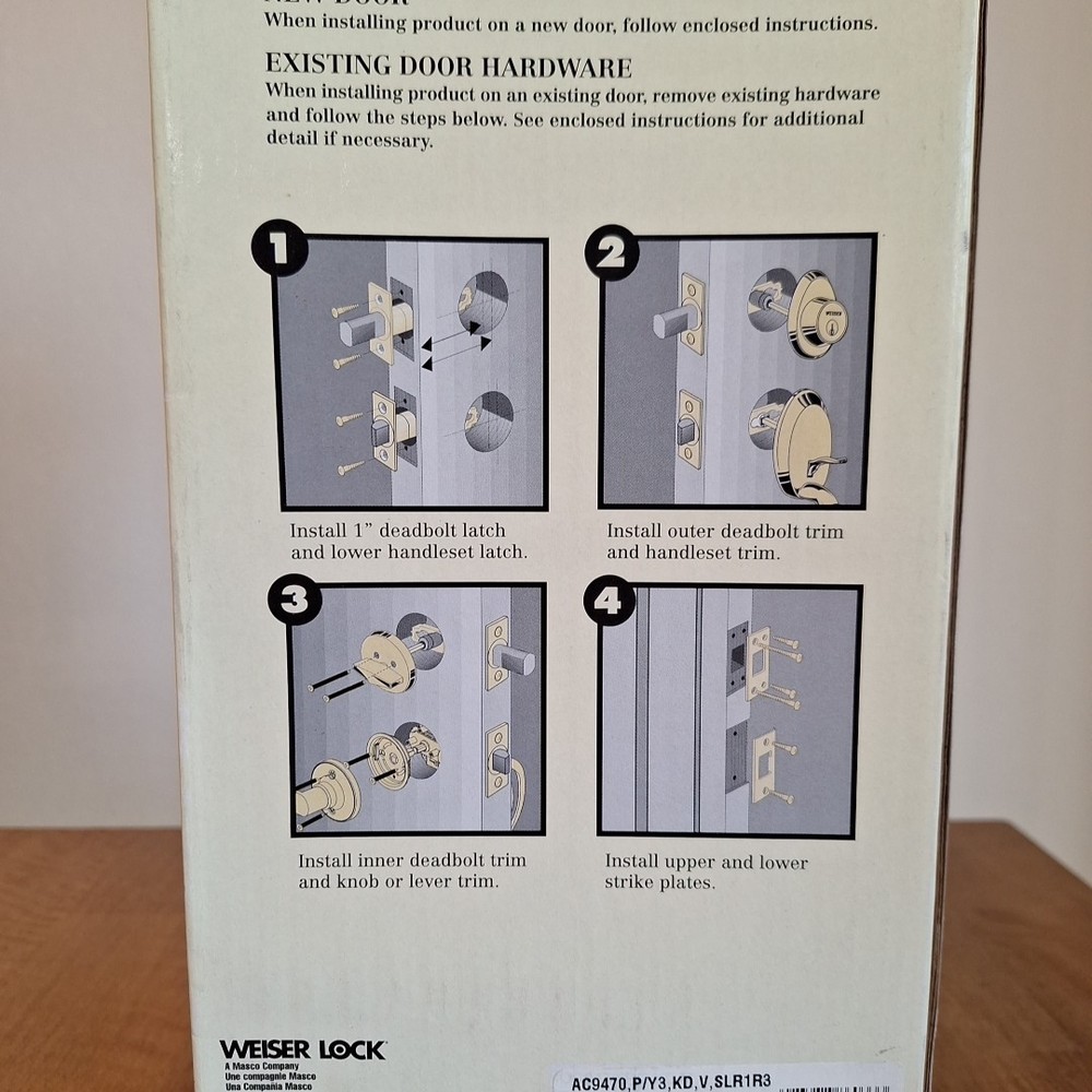 Weiser Lock Elements Series Providence York Entry Handle Set Solid Brass NEW