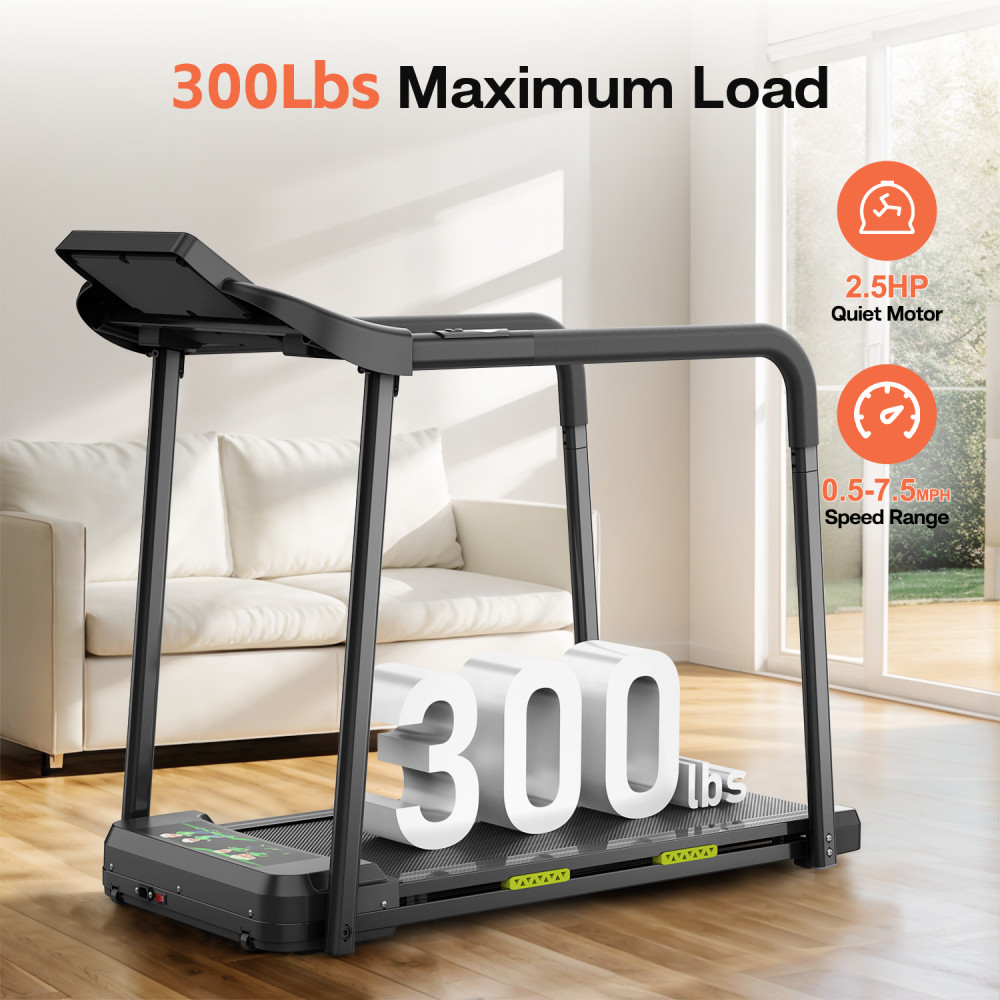 Walking Pad Treadmill for Senior, Foldable Exercise Treadmill Structural Design