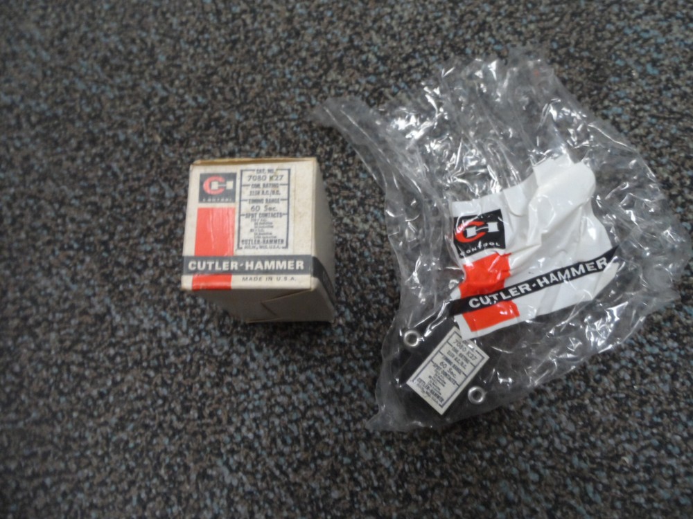 CUTLER HAMMER TIME DELAY RELAY 7080 K27