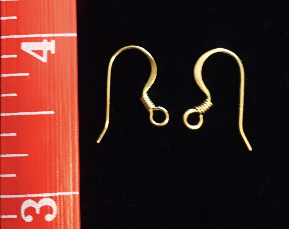 Fish Hook Wire Earrings Gold Color