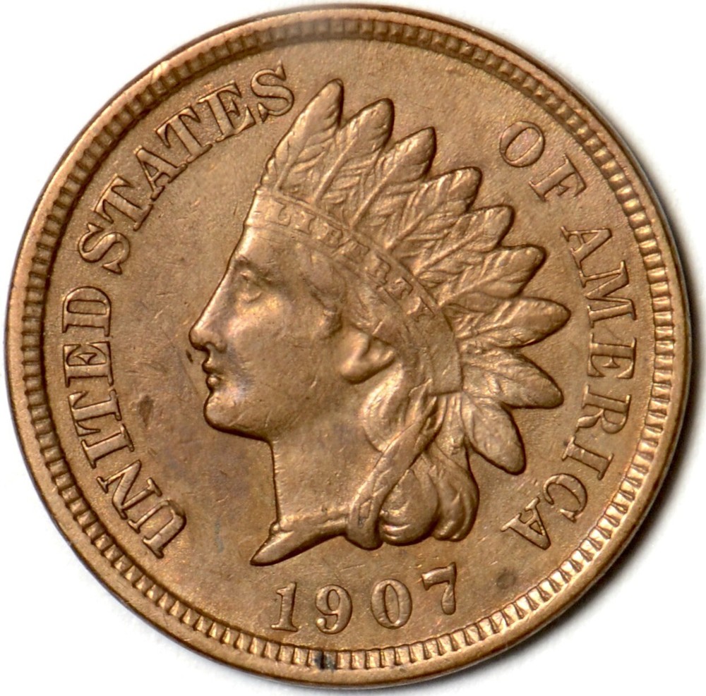 1907 Indian Head Cent Penny