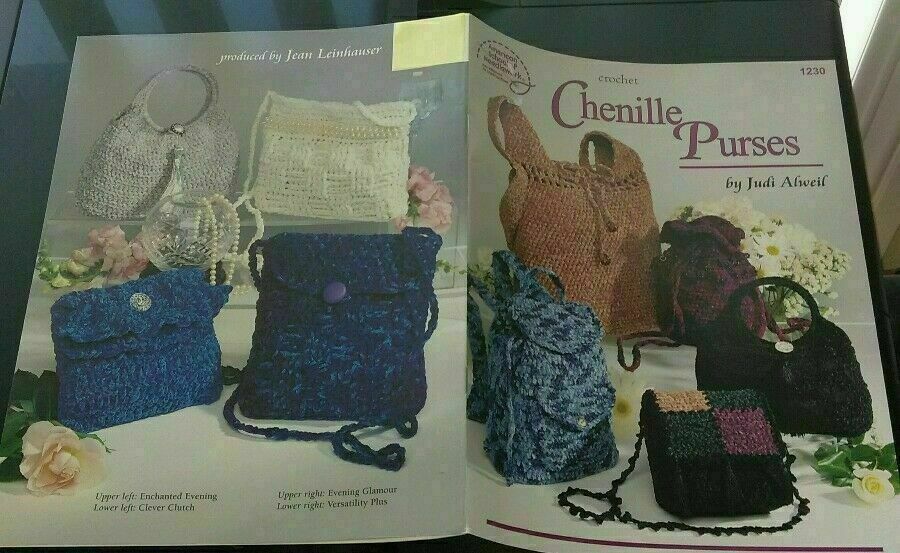 CROCHET CHENILLE PURSES #1230