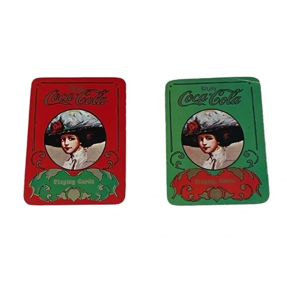 Single Swap Vintage Coca Cola Pretty Lady in Hat Playing Cards BBX