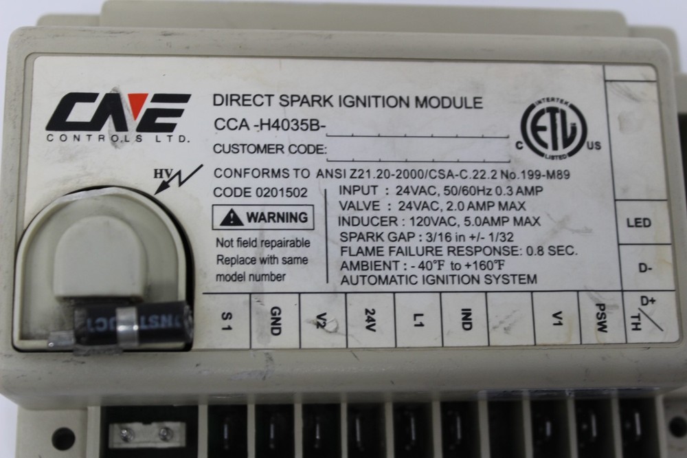 CNE CONTROLS CC-H4035B Direct Spark Ignition Module