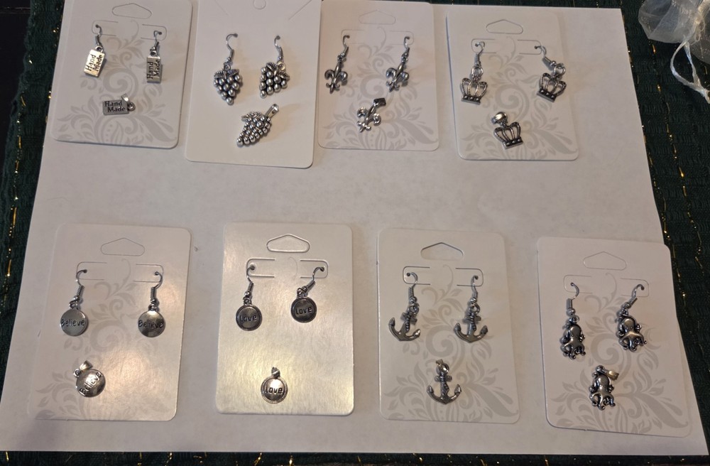 Handmade Earrings With Charm Sets